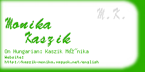 monika kaszik business card